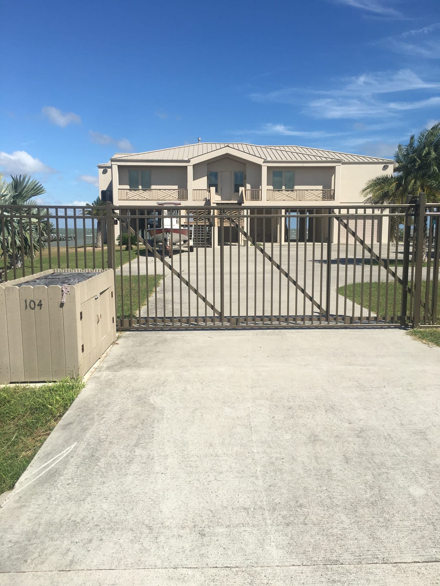 Commercial security fence around a South Texas business